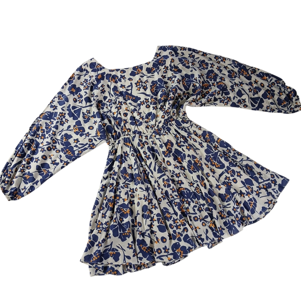 Caballero Floral Long Sleeve Mini Dress With Pockets